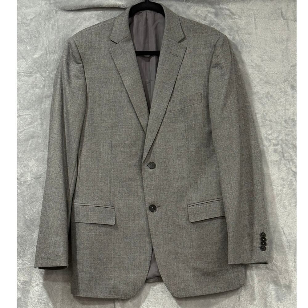 Z Zegna Gray Wool Mohair Blazer 40R Mens Luxury Old Money 2 Button Sport Coat